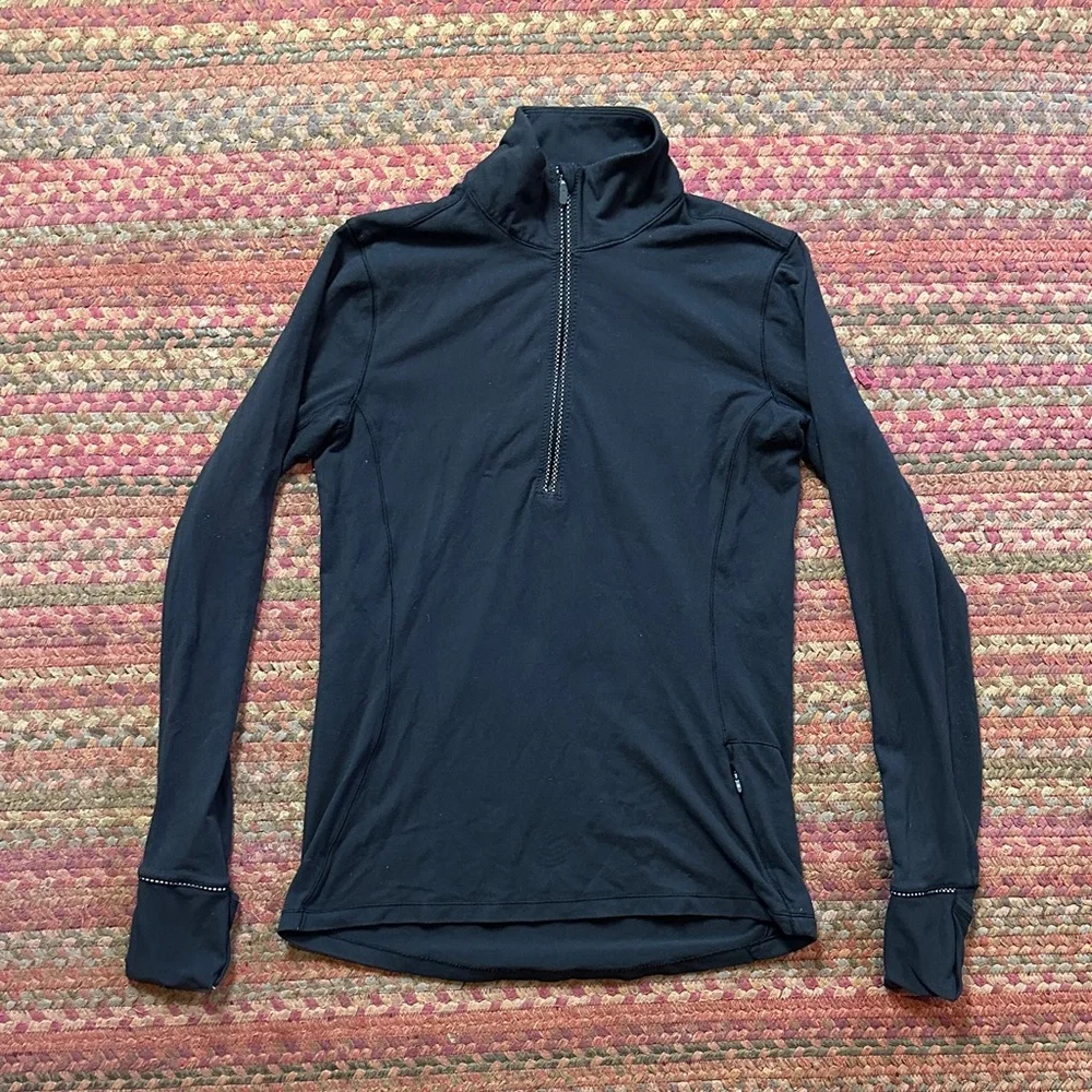 LULULEMON BLACK RULU QUARTER ZIP - Picture 2 of 3
